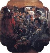 William Maw Egley Omnibus Life in London Spain oil painting artist